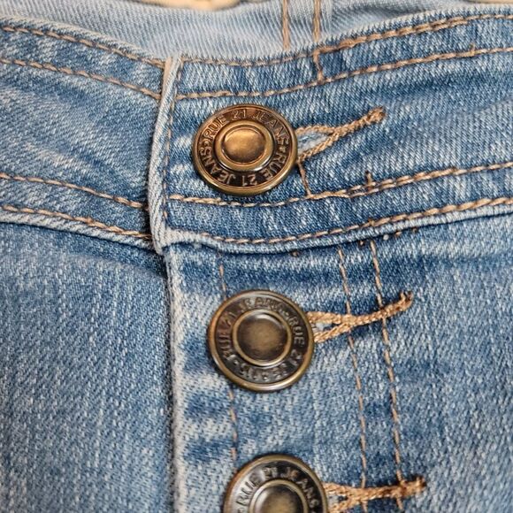 Rue21 Ripped denim jeans with flower lace - woman's size 7/8 - Picture 7 of 13